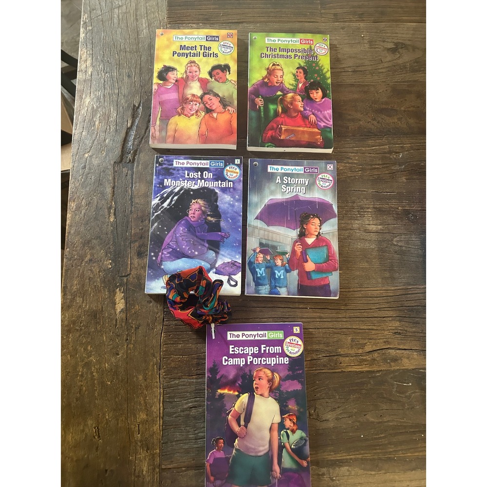 The Ponytail Girls Books Lot 1-5 Legacy Press Christian Fiction Devotions Set